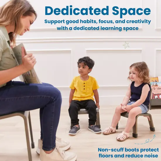 Bentwood Chair, 8in Seat Height, Stackable Seats, 2-Pack Grey Wash {3}