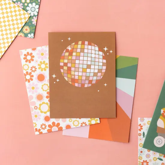 American Crafts A2 Cards W/Envelopes (4.375"X5.75") 40/Box-Jen Hadfield Groovy Darlin' {3}