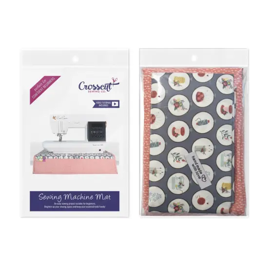 Crosscut Sewing Co.&reg; Sewing Machine Mat Sewing Project Kit for Beginners with Fabric, Instructions and Video Hoops {2}