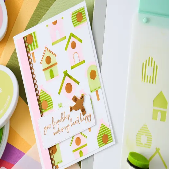 Sizzix A6 Layered Stencils By Catherine Pooler 4/Pkg-Good Place To Land {4}