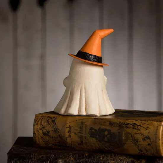 Witchy Ghost with Candy Corn Luminary 5.5" {5}