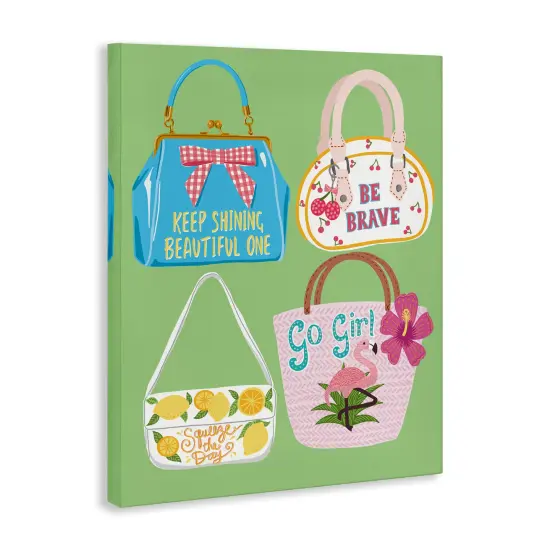 Stupell Industries Girl Vibes Handbags Canvas Wall Art Design by Jo Reid {3}