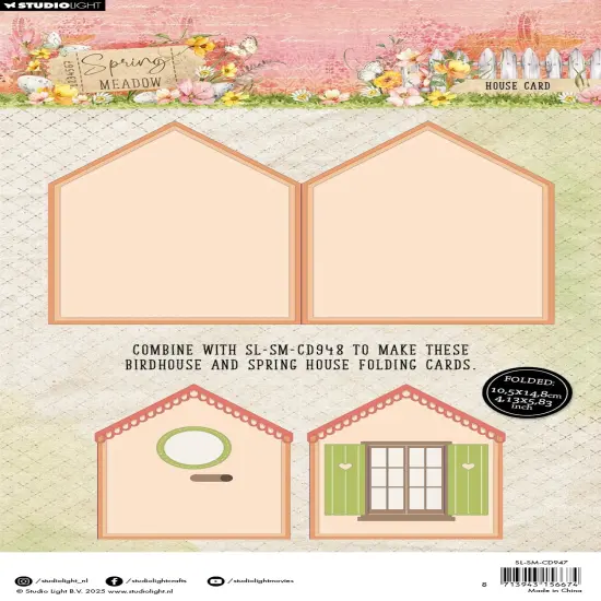 Studio Light Spring Meadow Cutting Die Cutting Die-Nr.947, House Card {3}