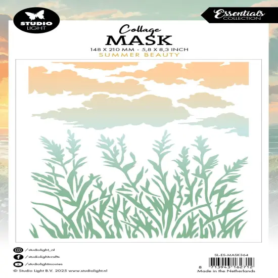 Studio Light Essentials Stencil 5.83"X8.27"-Summer Beauty {3}