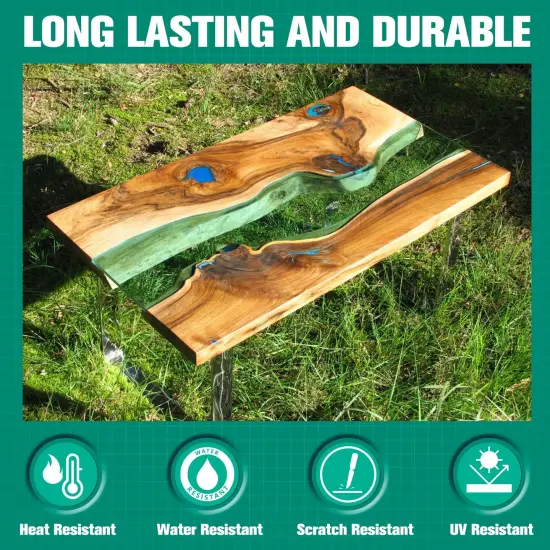 Teexpert Epoxy Resin Crystal Clear: 1 Gallon Epoxy Resin Kit Casting Resin Non Toxic High Gloss for Casting Coating Art DIY Craft Jewelry Wood Table - 2 Part(64oz Resin and 64oz Hardener) {4}