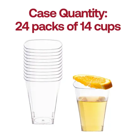 Clear Square Plastic Cups - 8 oz. (336 Cups) {5}