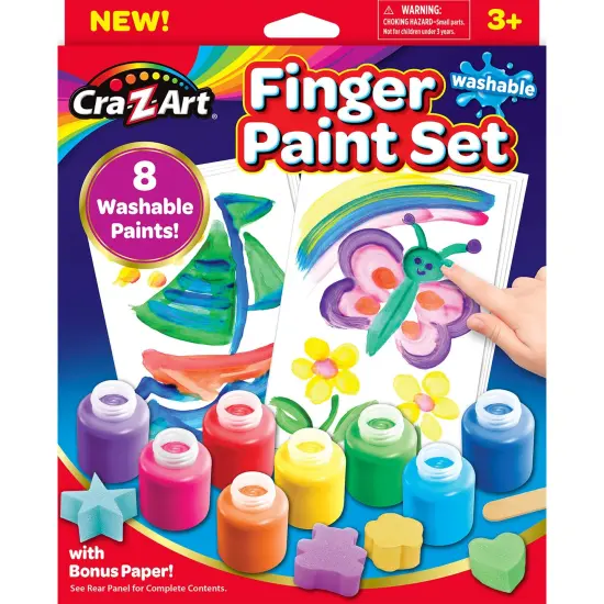 Washable Finger Paints Set, 8 Colors {1}