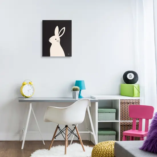 Stupell Industries Simple White Bunny Canvas Wall Art Design by Jessica Beck {2}