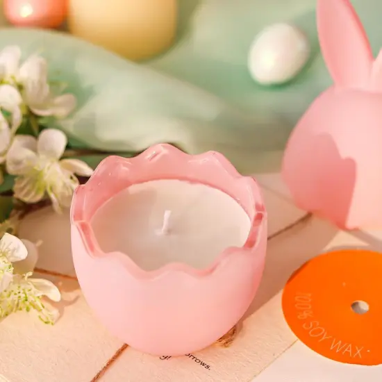 Easter Candle Decoration for Table Centerpieces, Bunny Egg Lavender Scented Candle, Spring Home Decor, Indoor Easter Gift for Women {5}