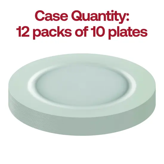 Matte Turquoise Round Disposable Plastic Appetizer/Salad Plates - 7.5" (120 Plates) {4}