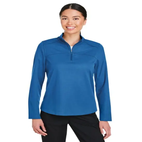 North End&reg; Ladies' Express Tech Performance Quarter-Zip CLASSIC NAVY {3}