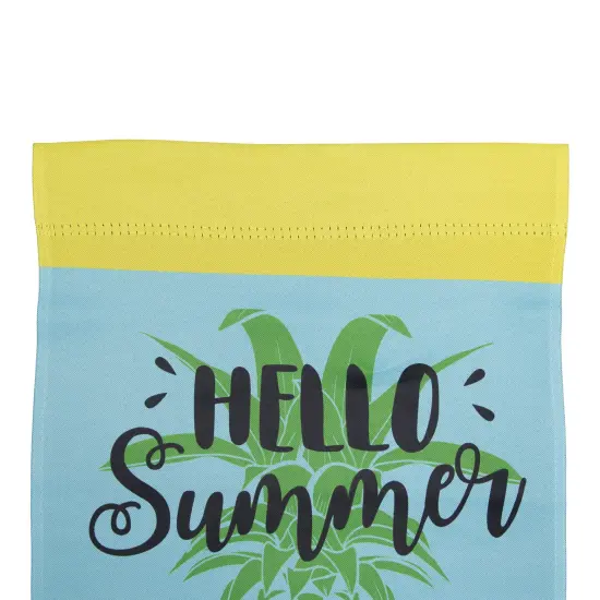 Northlight Hello Summer Pineapple Outdoor Garden Flag - 12.5" x 18" Blue {6}