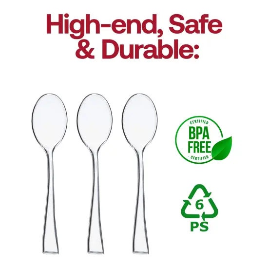 Clear Mini Plastic Disposable Tasting Spoons (960 Spoons) {4}