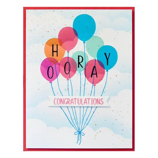 Spellbinders BetterPress Press Plate & Die Set-Happy Hooray Balloons Registration {4}