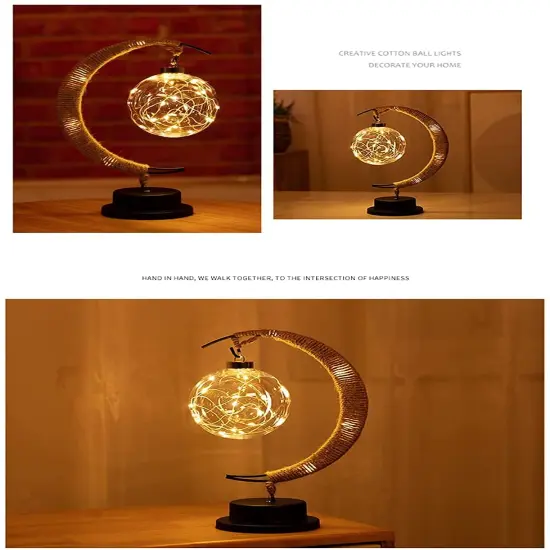 Enchanted Lunar Lamp -Magic Moon Shape Lamp,LED Crescent Light,Ramadan Lamp,Hanging Moon Lamp,Home Bedroom Romantic Bedside Desktop Nightstand Decoration. Decorative Lights {3}