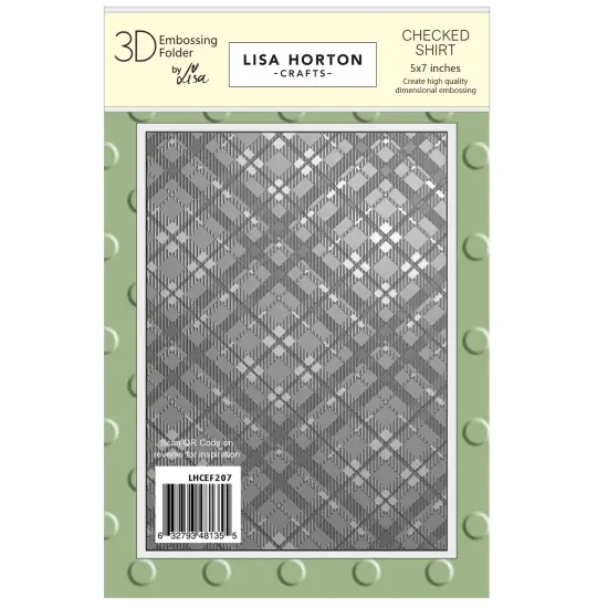 Lisa Horton Crafts Embossing Folder And Die 5"X7"-Checked Shirt {1}