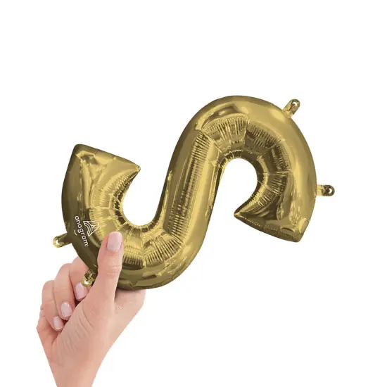 Anagram&reg; 16 Inch Letter S White Gold Air Fill Only {5}