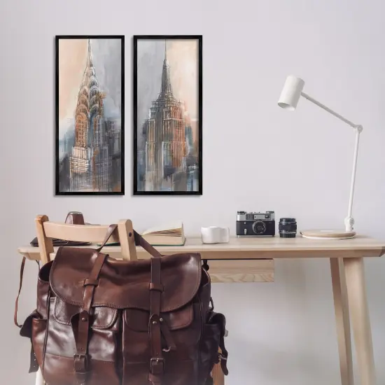 Stupell Industries City Architecture Sketches 2pc Framed Giclee Wall Art Set Design by Ethan Harper  {2}