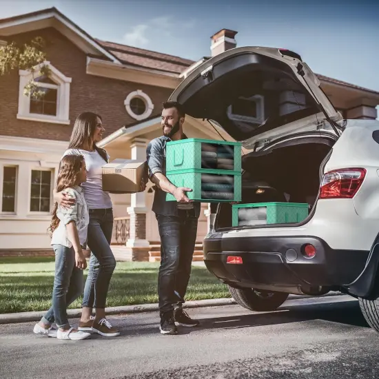 Sorbus Medium Clothes Storage Bag 1 Pack, Blanket Organizater Bin with Window, Lids, and Handles Teal {4}