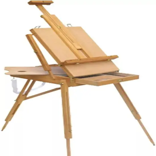 French Easel Wood Sketch Box Portable Folding Art Artist Painters Tripod Stand {1}