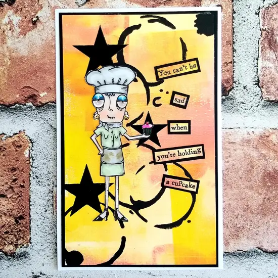 AALL And Create Stencil 6"X6"-Coffee Stains {3}