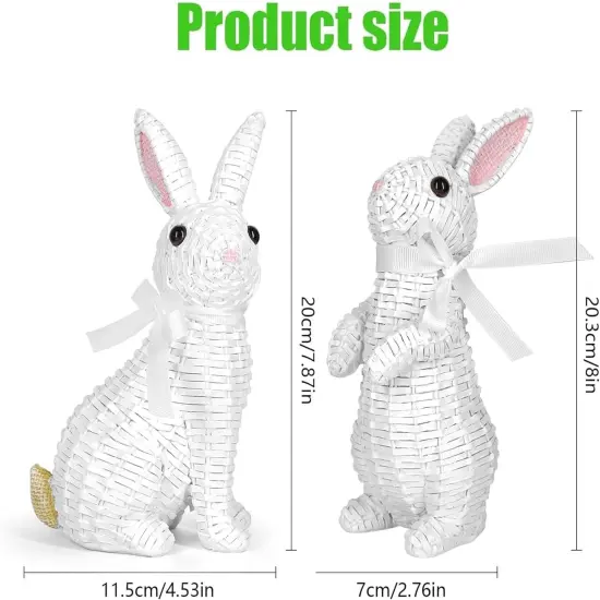 Rattan-Effect Resin Bunny &ndash; Easter & Spring Decor {2}