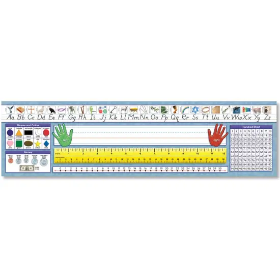Traditional Manuscript Primary Desk Plates, 19" x 5", Pack of 36 {1}