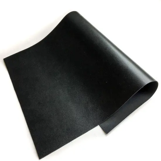 Real Genuine Black Calf Hide Leather: 4-6 oz. (1.8-2.4mm)Thickness Weight Leather Cow Hide Black Leather Sheets for Crafting and Cricut Maker Supplies {2}