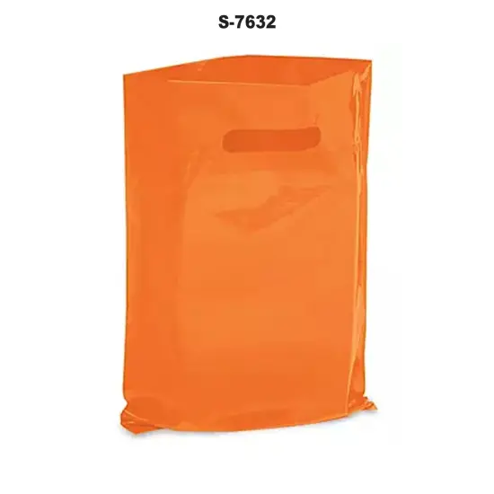 Durable 12 x 15" Die Cut Handle Bags for Orange {3}