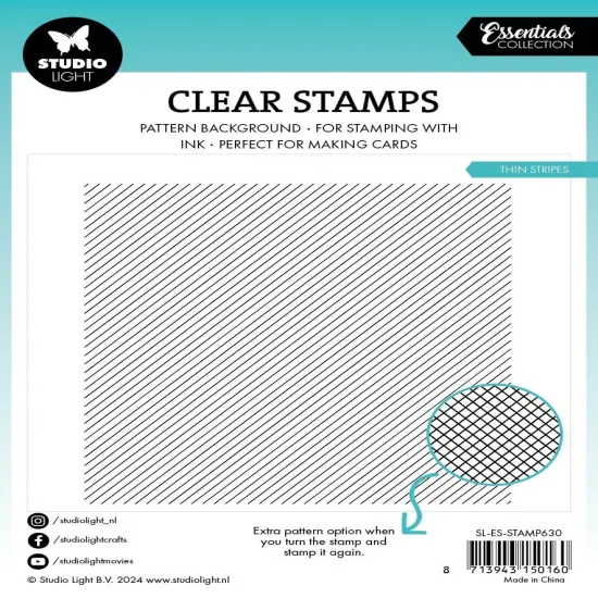 Studio Light Essentials Clear Stamp-Nr. 630, Thin Stripes {2}