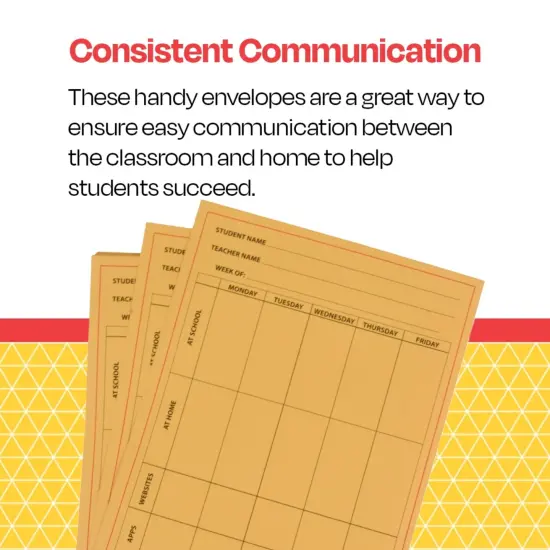 School Smart Take Home Envelope, 10 x 13 Inches, Goldenrod, Pack of 100 {4}
