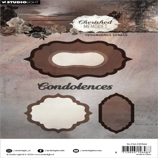 Studio Light Cherished Memories Cutting Die-Nr. 944, Ornamental Labels {3}