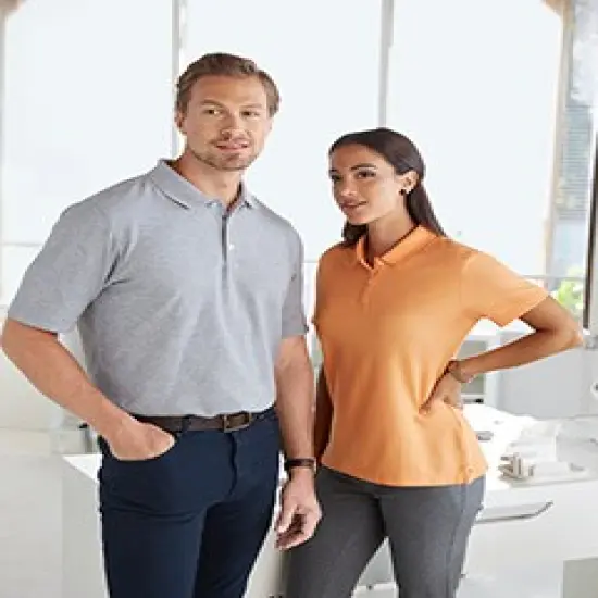 Devon & Jones&reg; Ladies DRYTEC Performance Polo Crystal Blue {4}