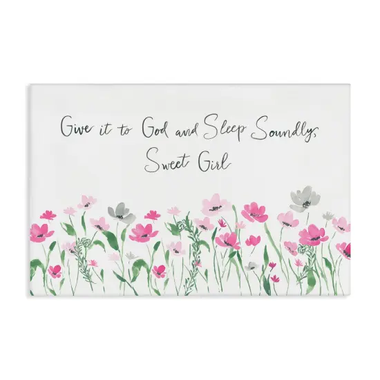 Stupell Industries Sleep Soundly Sweet Girl Canvas Wall Art Design by Lucille Price {1}