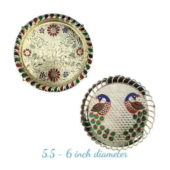 Bulk 5/20/50 Golu Gift Acrylic Pooja Puja Haldi Kumkum Rakshabandhan Thali, Varalaxmi Navrathri Diwali Gift, Baby Shower, Housewarming Favor, {3}