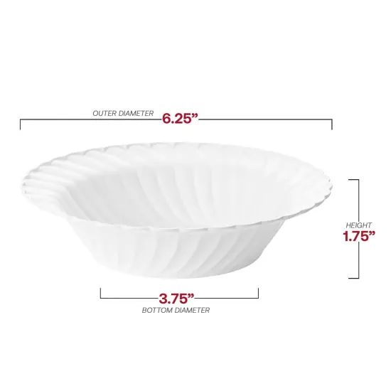 White Flair Plastic Soup Bowls - 12 oz. (180 Bowls) {3}