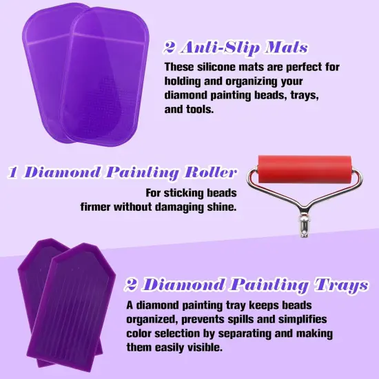 27-Piece Diamond Painting Pen Kit, 45&deg; Ergonomic Stainless Steel Metal Tips - Resin Diamond Art Pens - Diamond Painting Accessories Tools Pens for Diamond Painting Lovers Gifts (Rose Gold Tips) {3}