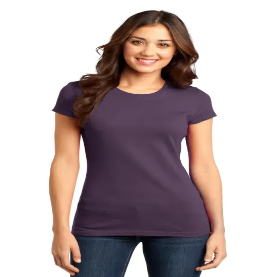 District&reg; Women&rsquo;s Fitted Short Sleeve Crew-Neck Tee Eggplant {1}