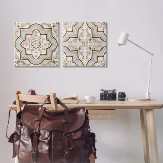 Stupell Industries Moroccan Tile in Neutrals 2pc Canvas Wall Art Set Design by Irena Orlov {8}