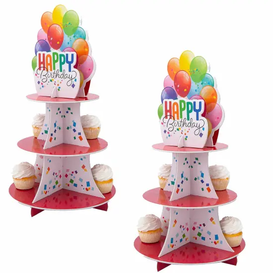 Happy Birthday Balloon Party Treat Stand {3}