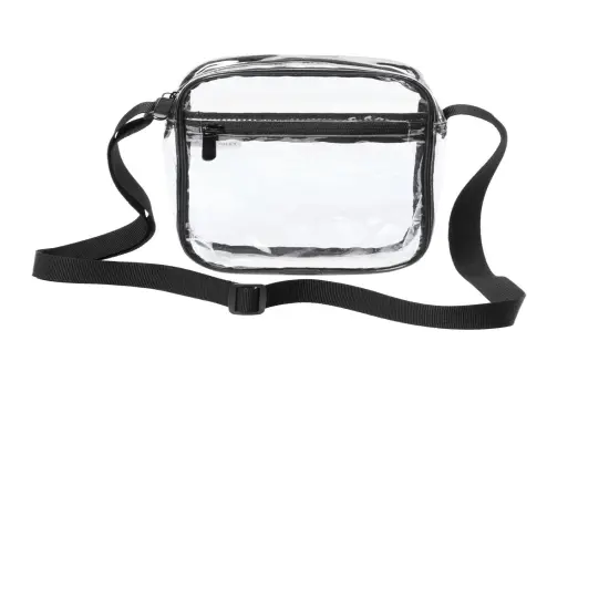 Port Authority&reg; Clear Crossbody Bag Clear/ Black {1}
