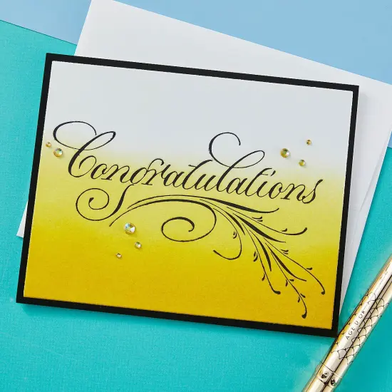 Spellbinders Press Plate By Paul Antonio-Copperplate Congratulations {6}