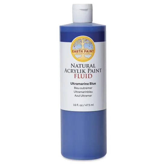 Natural Earth Paint Natural Fluid Acrylik Paint - Ultramarine Blue, 473 ml {1}