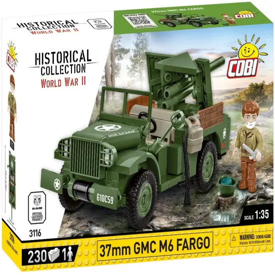 COBI Historical Collection WWII 37mm GMC M6 FARGO Armored Vehicle {1}