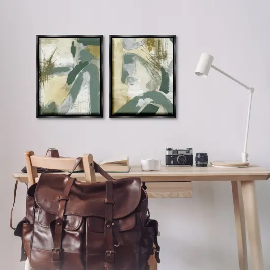 Stupell Industries Rustic Abstraction in Neutrals 2pc Floater Framed Canvas Wall Art Set Design by Vanna Lam {2}