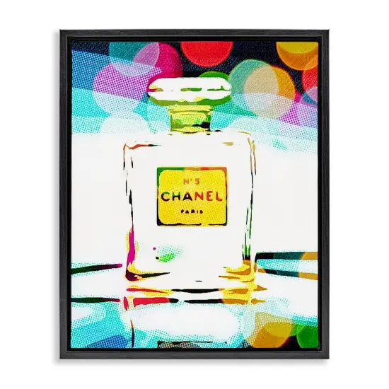 Stupell Industries Perfume with Modern Bokeh Floater Framed Canvas Wall Art Design by Graffi*tee Studios {1}