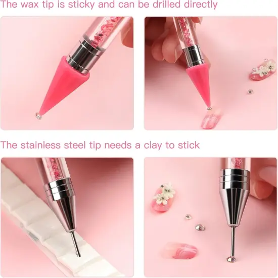2 PCS Wax Pen, Diamond Painting Pens No Wax Needed Self-Stick Drill Pens, Diamond Art Pens for DIY Crafts Painting Cross-Stitch Nail Art {4}