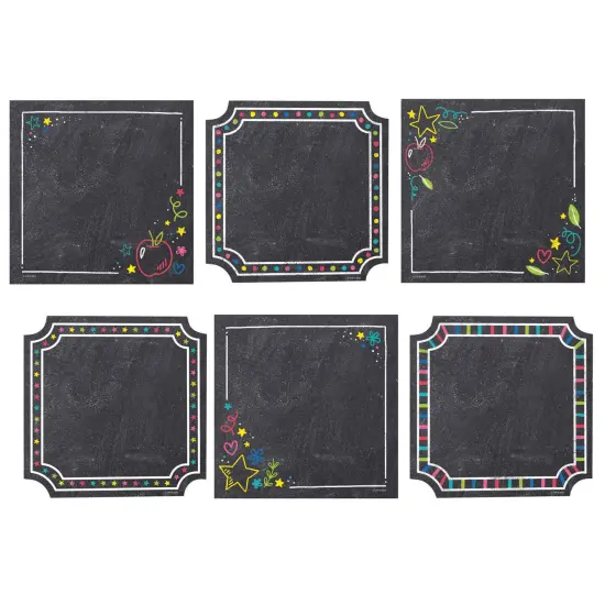 Colorful Chalk Cards 6 Inch Designer Cut-Outs, Pack of 36 {1}