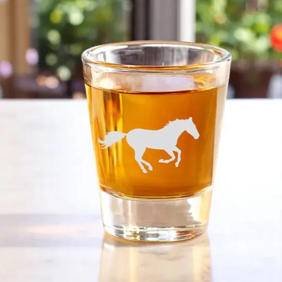 2oz Running Horse Shot Glass {2}