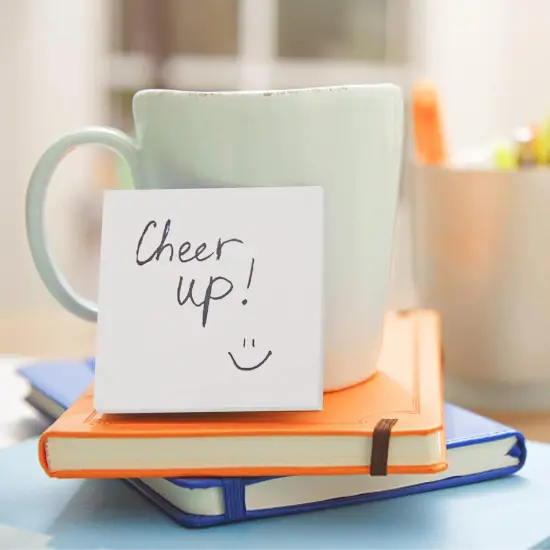 Sticky Notes 6 Packs, Adhesive Self-Stick Notes in Eye Protection Paper, Multiple Designs of Memo Pads for Reminders, Office, Home, School, Meeting, 80 Sheets/Pad {3}